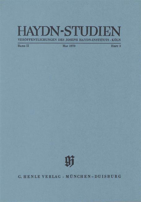 Haydn-Studien Bd. 2 Heft 3